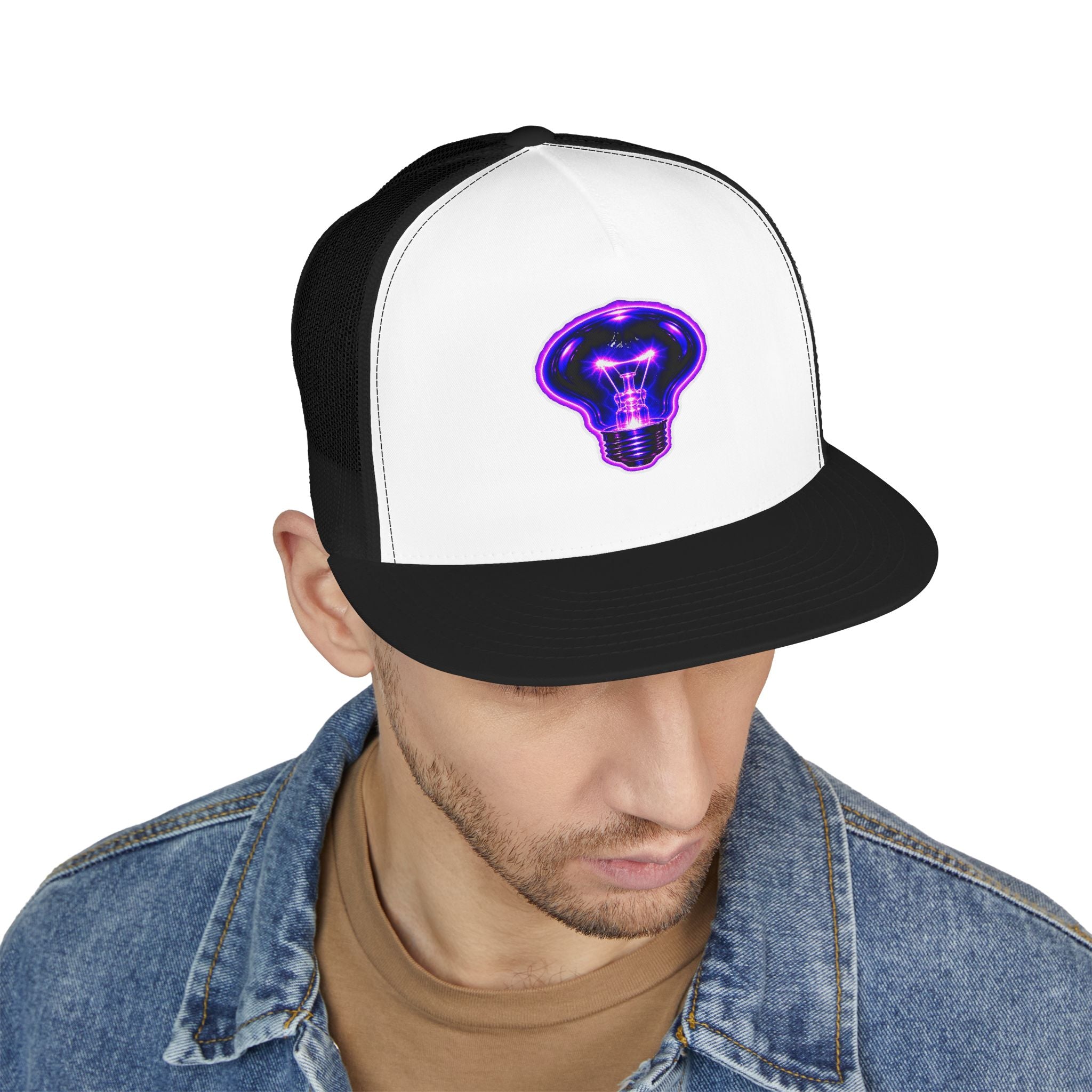 BLACK LIGHT BALLISTIC BULB 5 Panel Trucker Cap (Light Options)