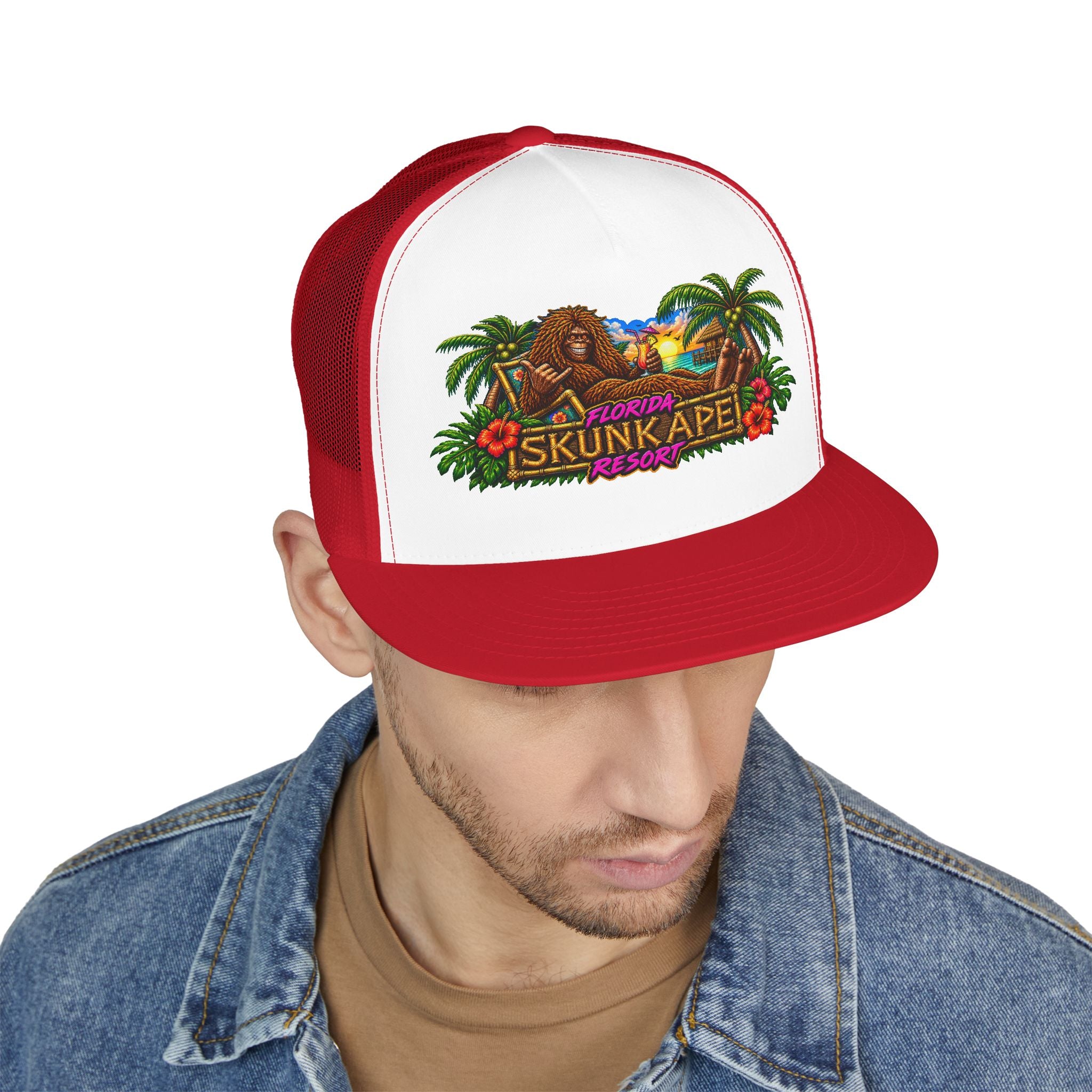 FLORIDA SKUNK APE RESORT 5 Panel Trucker Cap