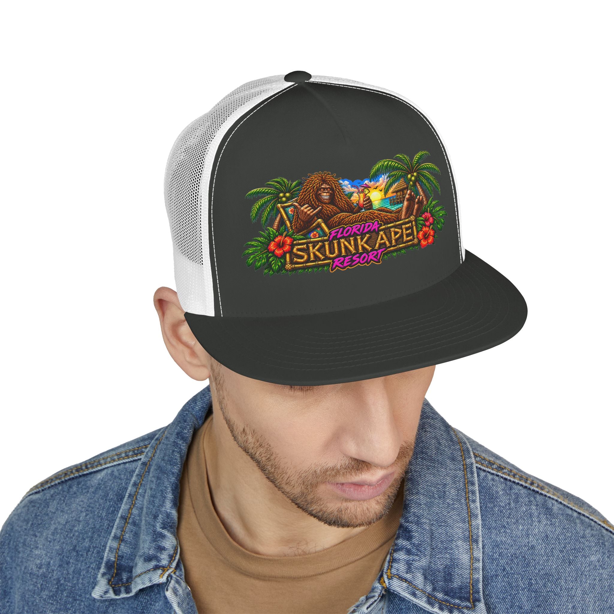 FLORIDA SKUNK APE RESORT 5 Panel Trucker Cap