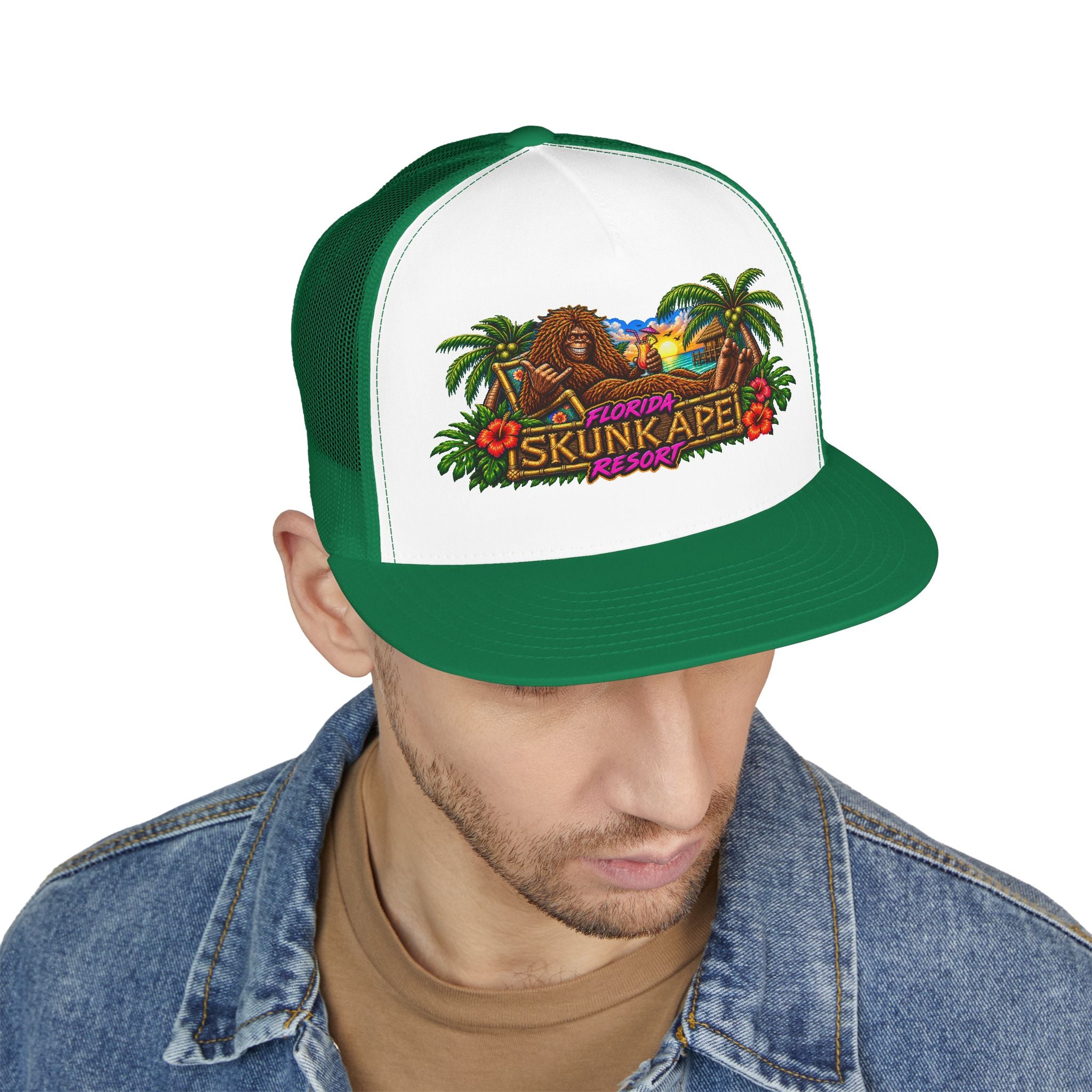 FLORIDA SKUNK APE RESORT 5 Panel Trucker Cap