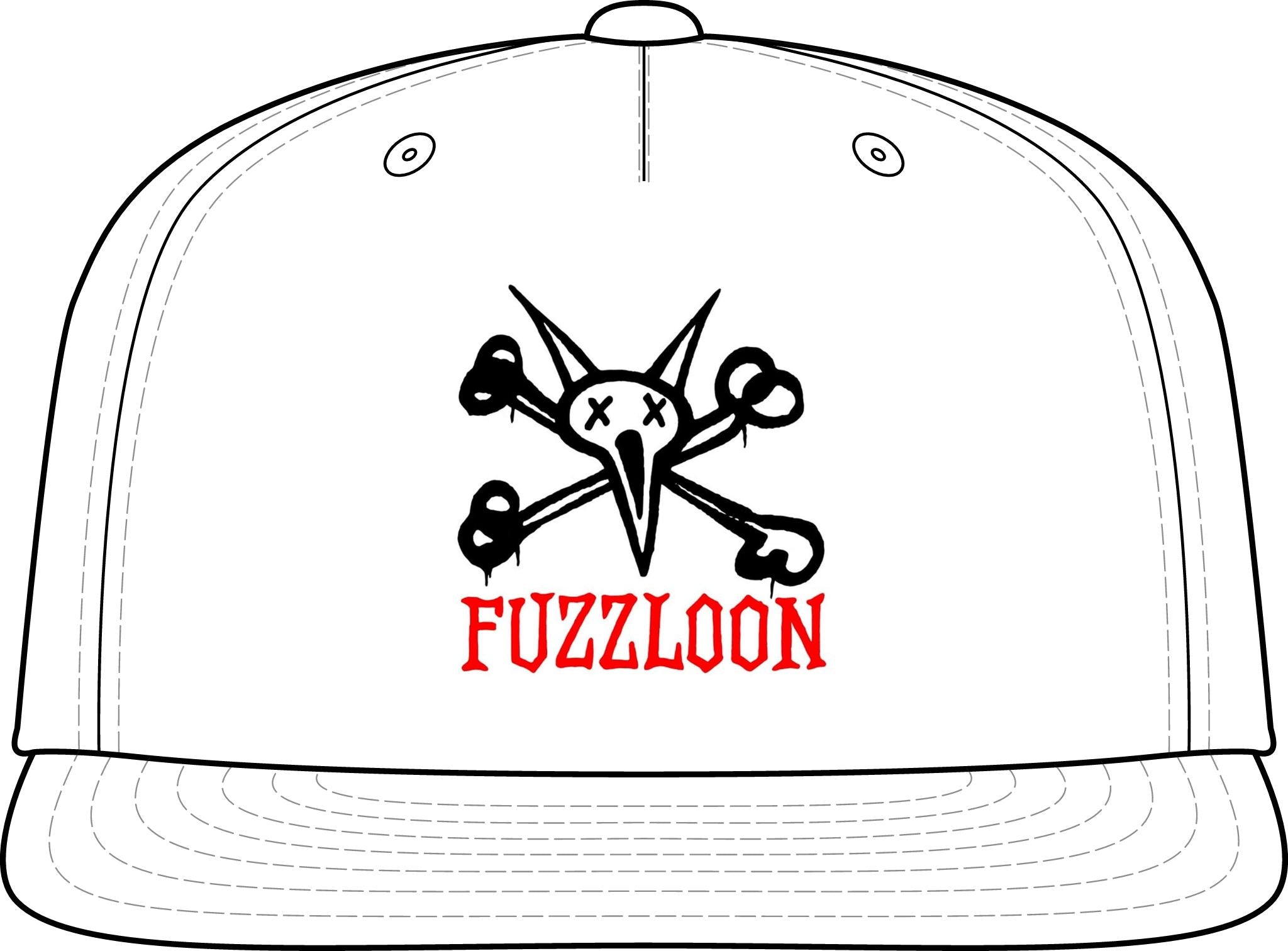 Fuzzloon Skull & CrossBONES Snapback Hat