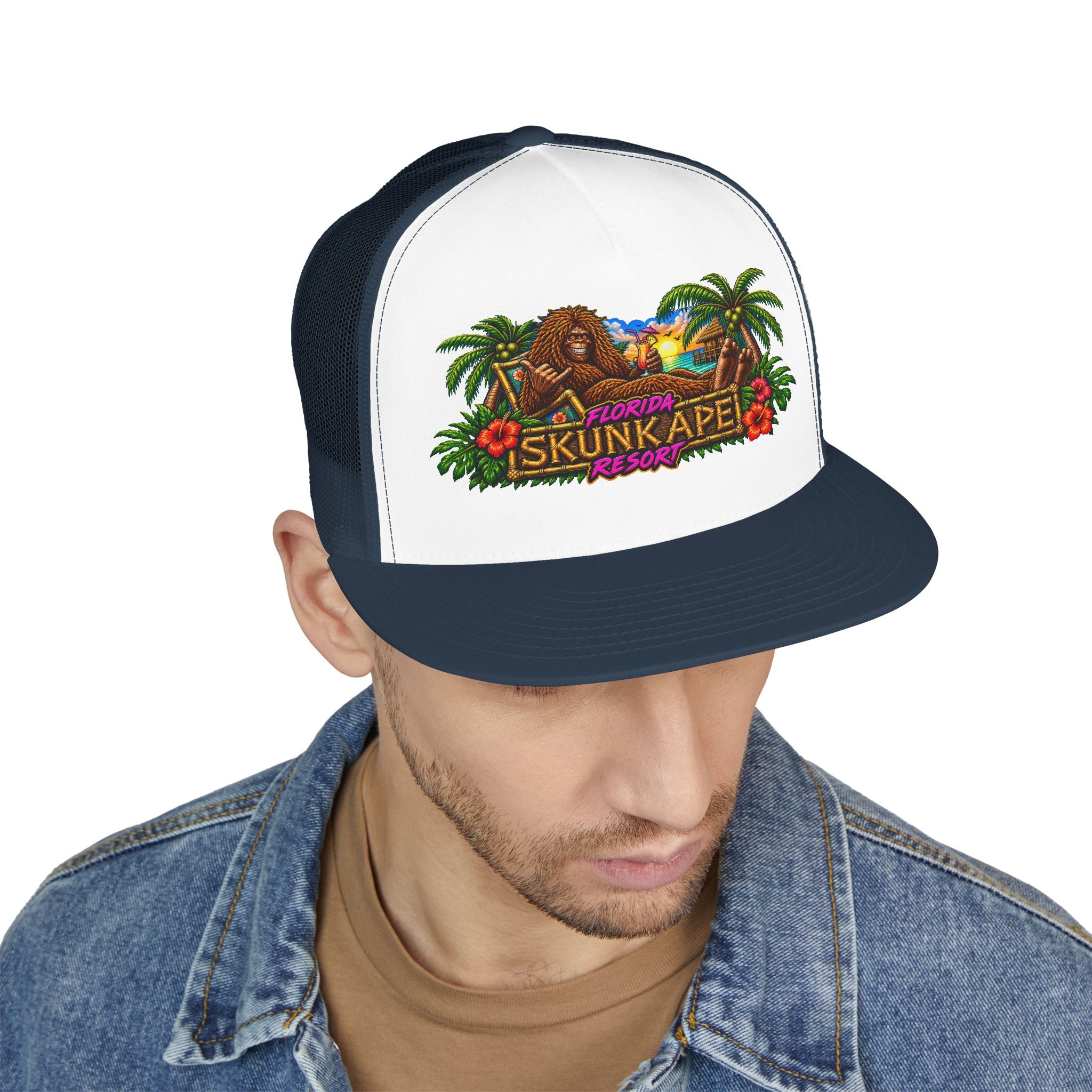 FLORIDA SKUNK APE RESORT 5 Panel Trucker Cap