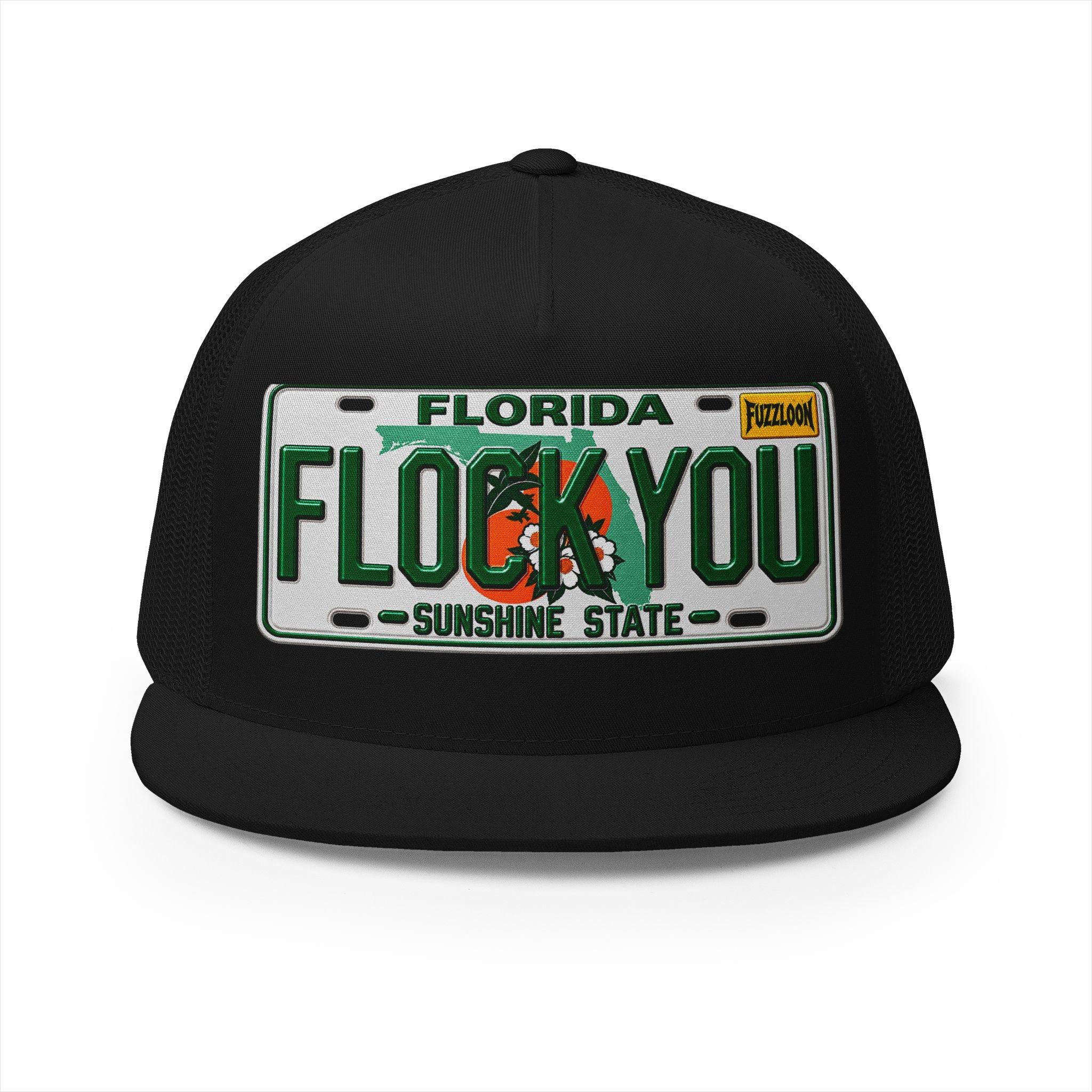 FLOCK YOU! 5 Panel FLAT BILL Trucker Hat