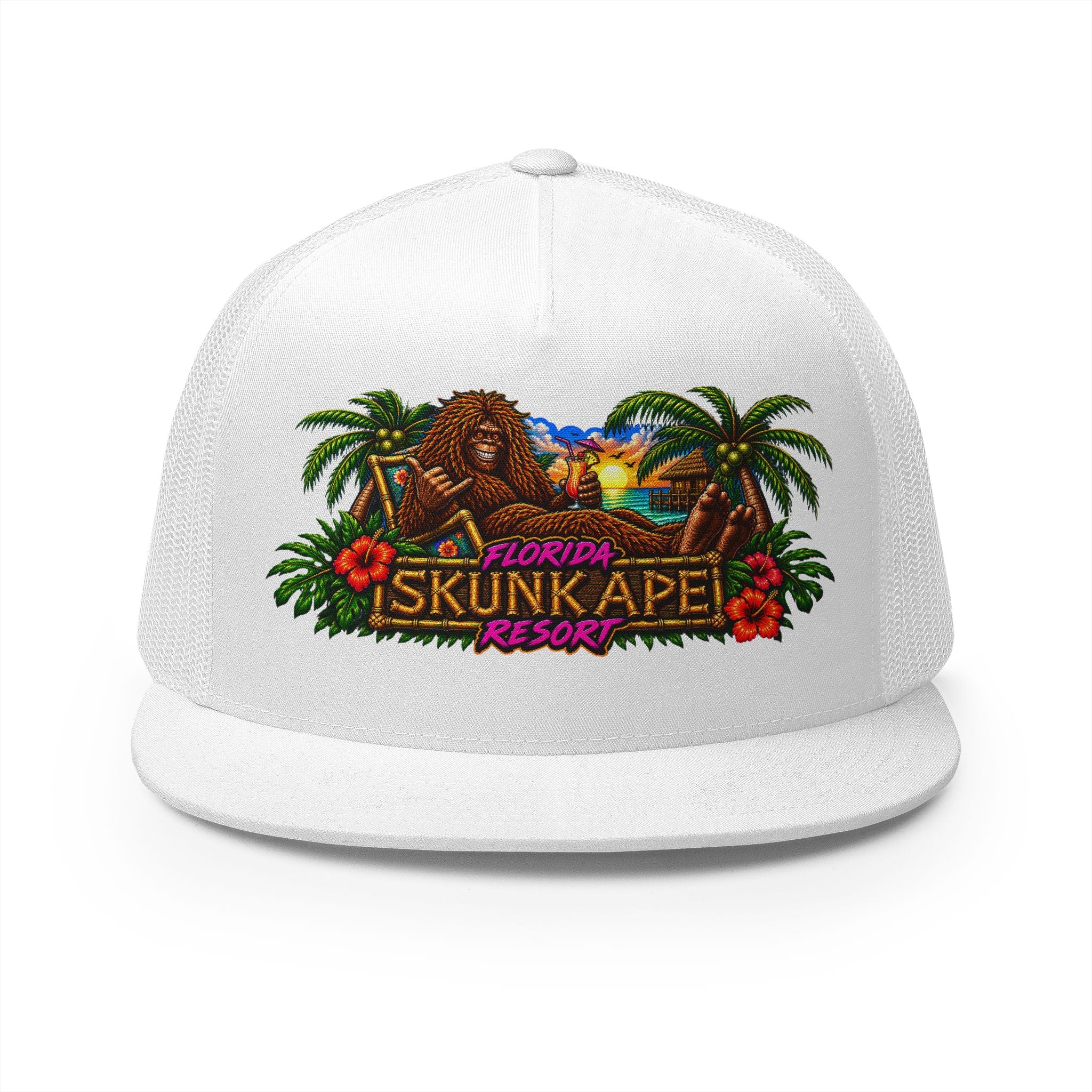 FLORIDA SKUNK APE RESORT 5 Panel Trucker Cap