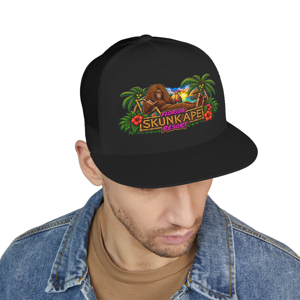 FLORIDA SKUNK APE RESORT 5 Panel Trucker Cap