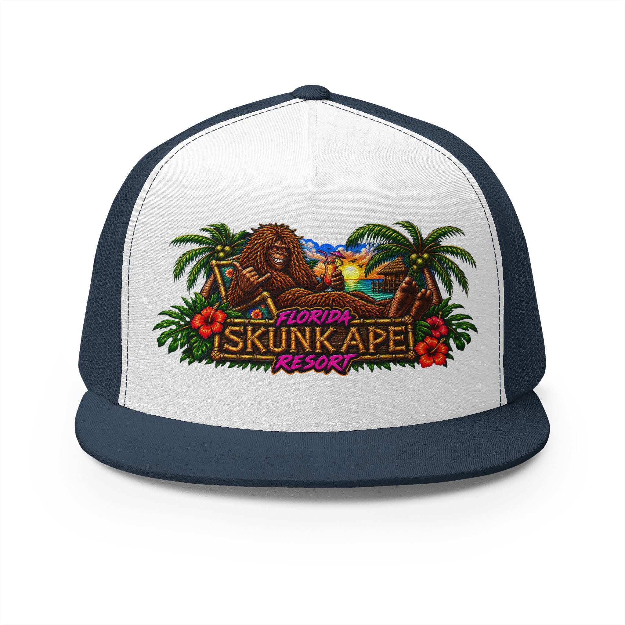 FLORIDA SKUNK APE RESORT 5 Panel Trucker Cap