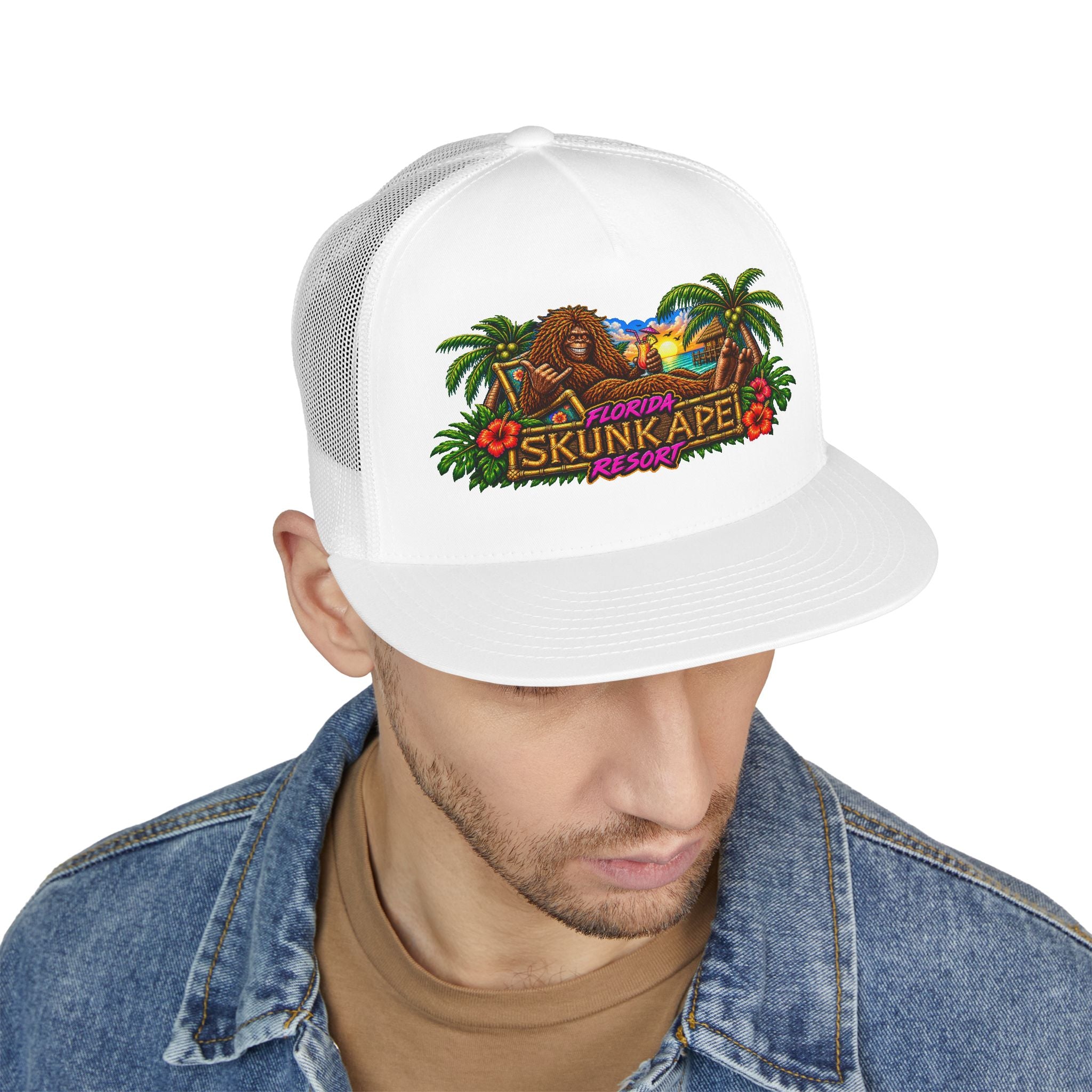 FLORIDA SKUNK APE RESORT 5 Panel Trucker Cap