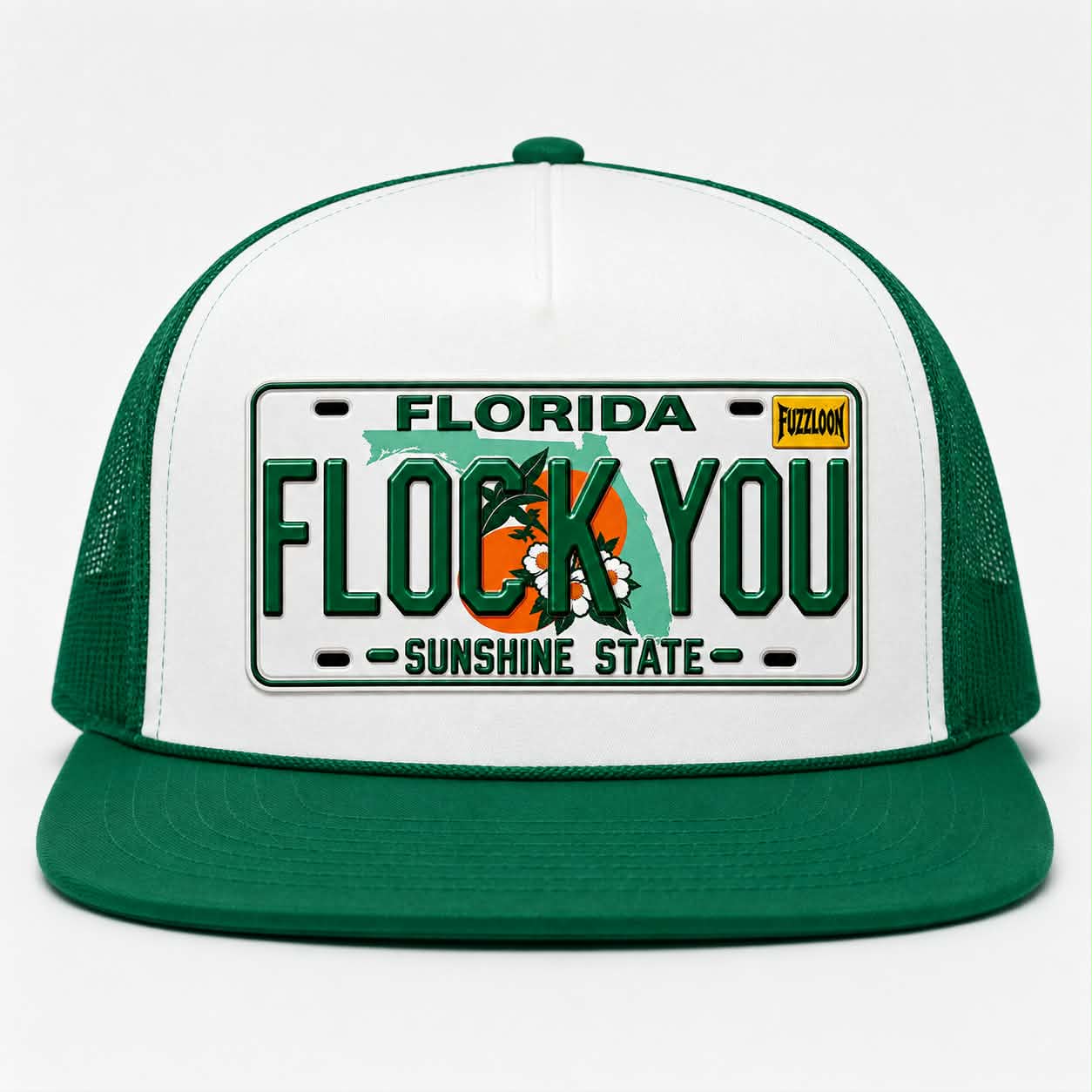 FLOCK YOU! 5 Panel FLAT BILL Trucker Hat