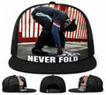 NEVER FOLD Black and white Skate Cap