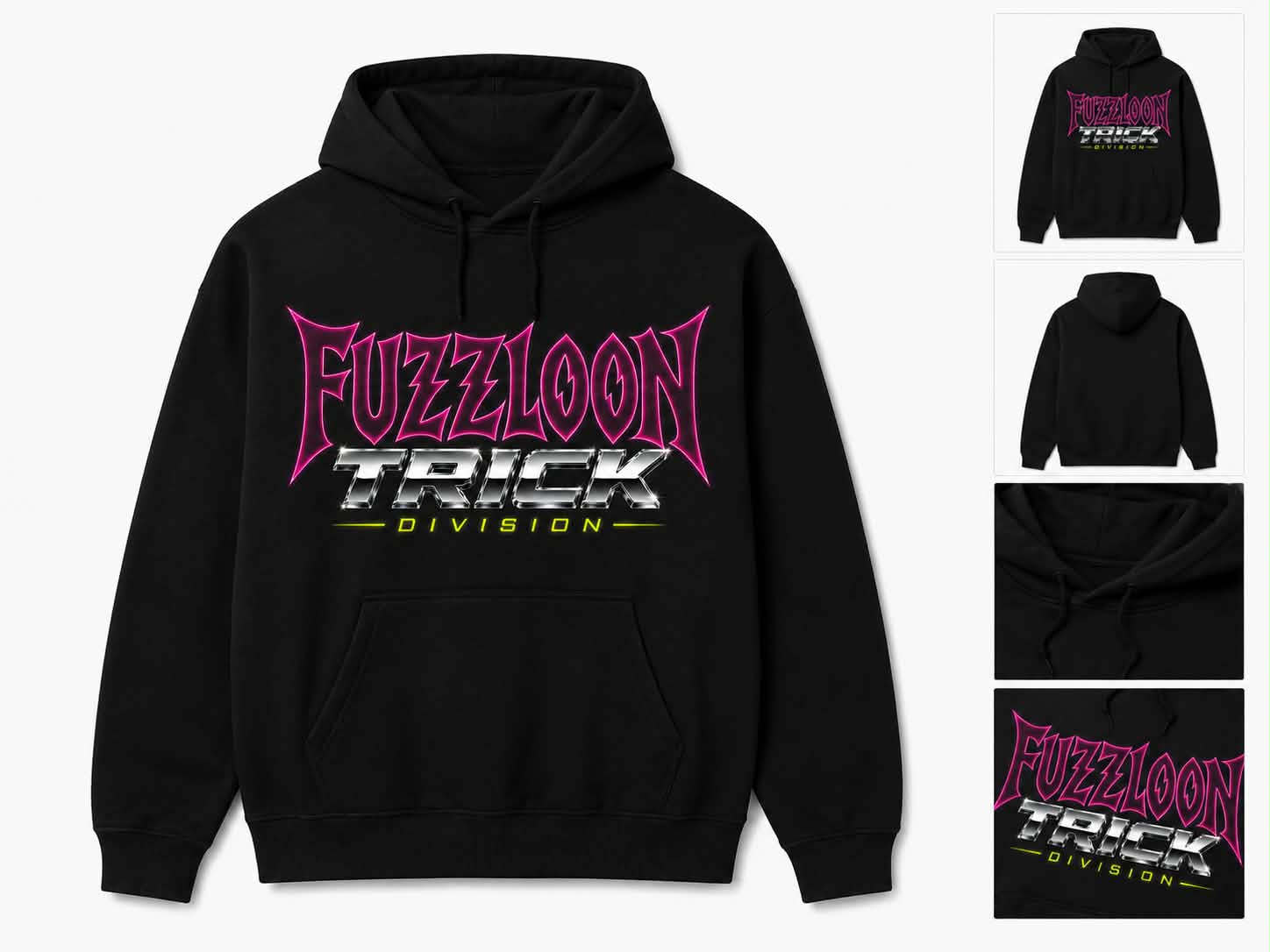 FUZZLOON Trick Division Logo Graphic Hoodie